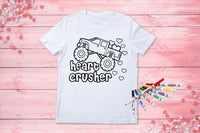 Heart Crusher Coloring T-shirt